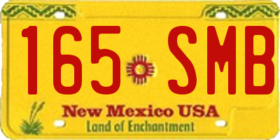 NM license plate 165SMB