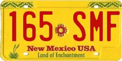 NM license plate 165SMF