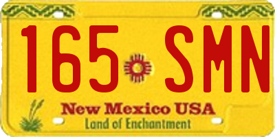 NM license plate 165SMN