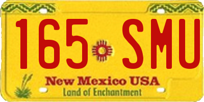 NM license plate 165SMU
