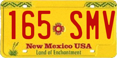 NM license plate 165SMV