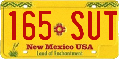 NM license plate 165SUT
