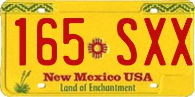 NM license plate 165SXX