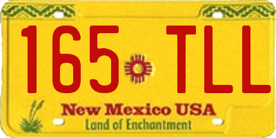 NM license plate 165TLL