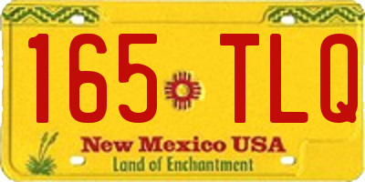 NM license plate 165TLQ