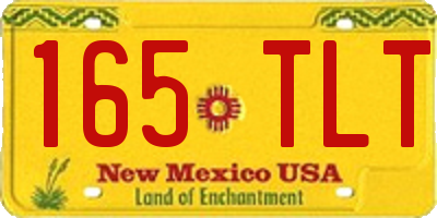 NM license plate 165TLT