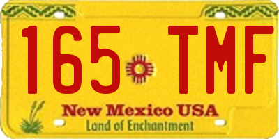 NM license plate 165TMF