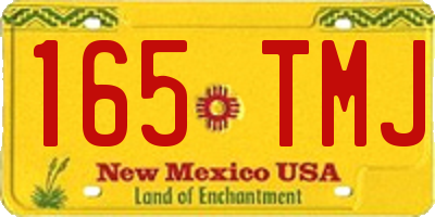 NM license plate 165TMJ