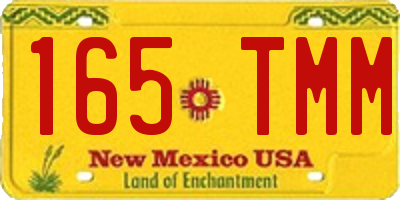 NM license plate 165TMM