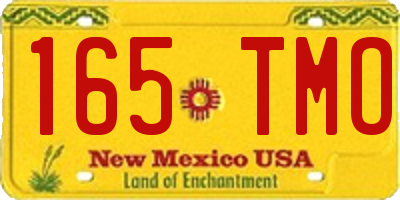 NM license plate 165TMO
