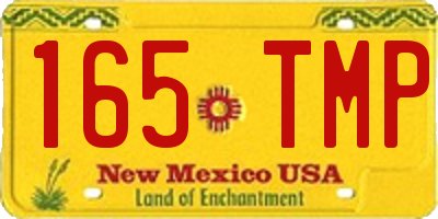 NM license plate 165TMP
