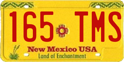 NM license plate 165TMS