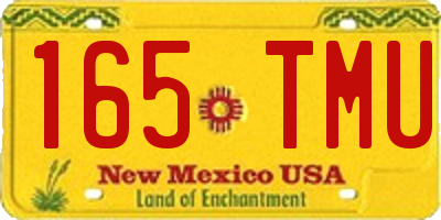 NM license plate 165TMU