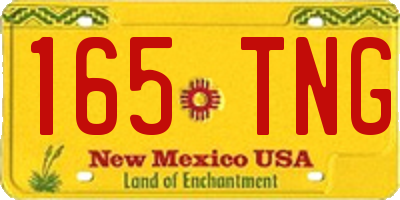 NM license plate 165TNG