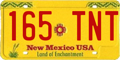 NM license plate 165TNT