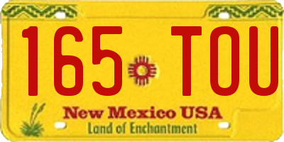 NM license plate 165TOU