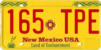 NM license plate 165TPE