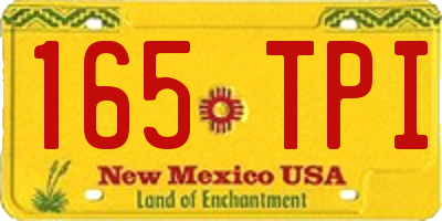 NM license plate 165TPI