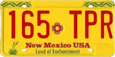 NM license plate 165TPR