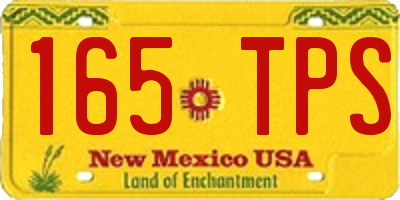 NM license plate 165TPS