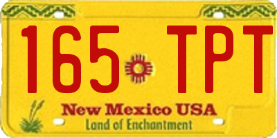 NM license plate 165TPT
