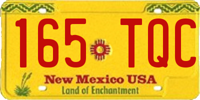 NM license plate 165TQC