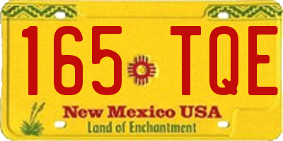 NM license plate 165TQE