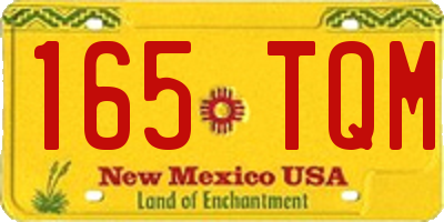 NM license plate 165TQM