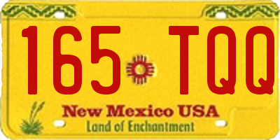 NM license plate 165TQQ