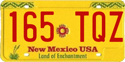 NM license plate 165TQZ