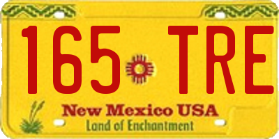 NM license plate 165TRE