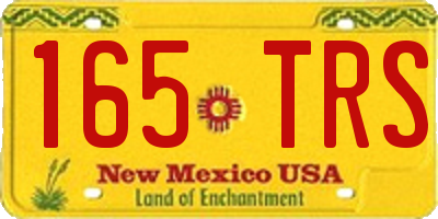 NM license plate 165TRS