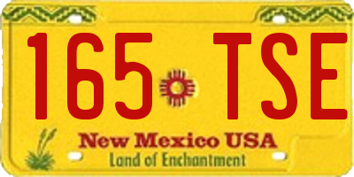 NM license plate 165TSE