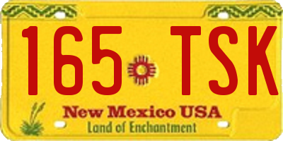 NM license plate 165TSK