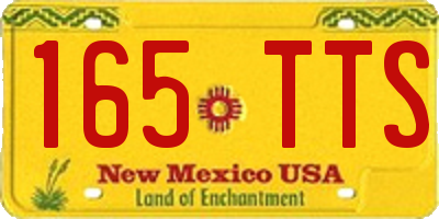 NM license plate 165TTS