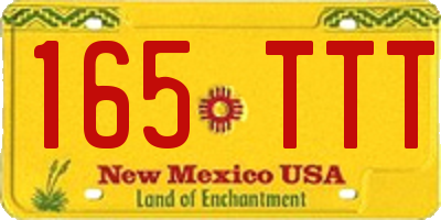 NM license plate 165TTT