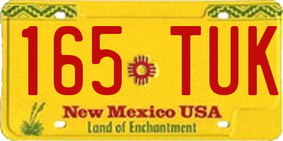 NM license plate 165TUK