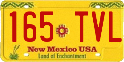 NM license plate 165TVL