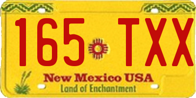 NM license plate 165TXX