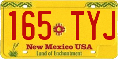 NM license plate 165TYJ