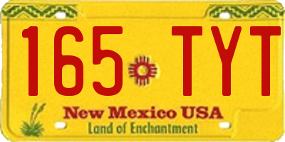 NM license plate 165TYT