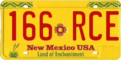 NM license plate 166RCE