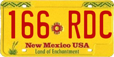 NM license plate 166RDC