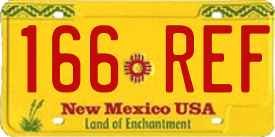 NM license plate 166REF