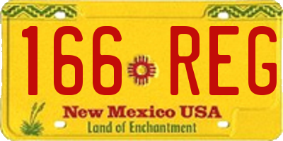 NM license plate 166REG