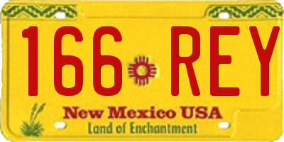 NM license plate 166REY
