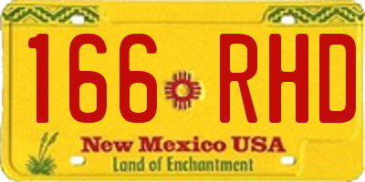 NM license plate 166RHD