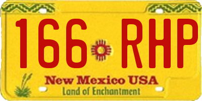 NM license plate 166RHP