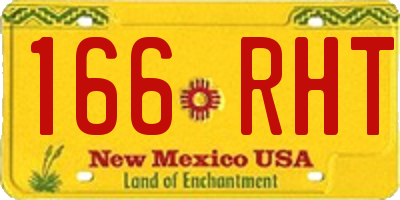 NM license plate 166RHT