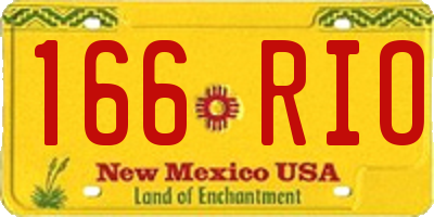 NM license plate 166RIO